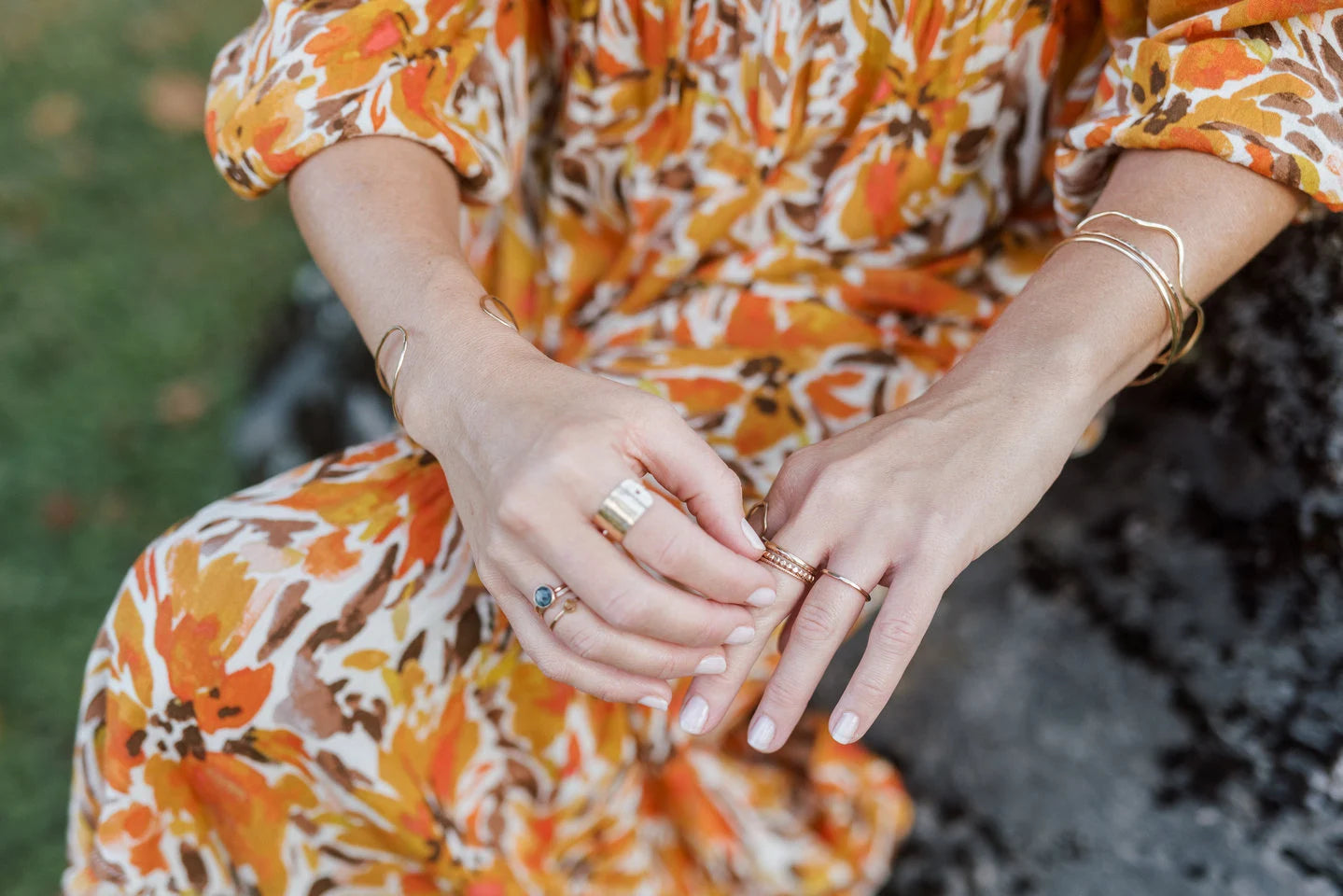 Amie Moss Kyanite Bezel Ring, Gold Gemstone Ring, Gemstone Statement Ring, Rings for her, alternative engagement ring
