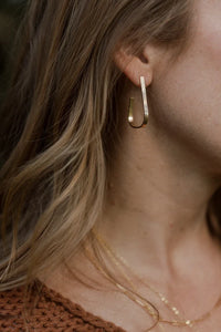 Anais Everyday Gold Rectangle Hoops
