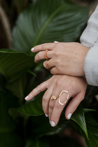 Rosie Simple Textured Dot Stacking Rings