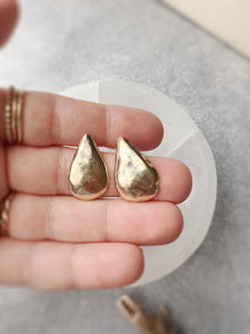 Portion teardrop statement stud earrings, sterling silver statement earrings, gold statement earrings, gift for her, mother’s day gift