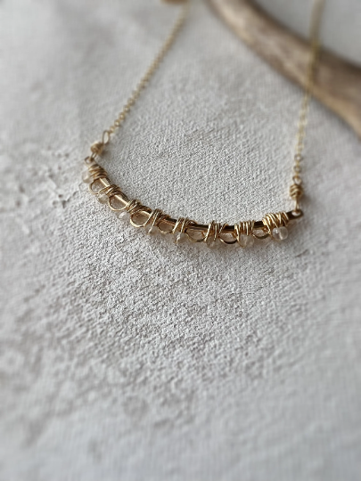 Lace Quartz Layering Necklace