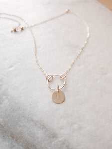 Circle Initial Necklace