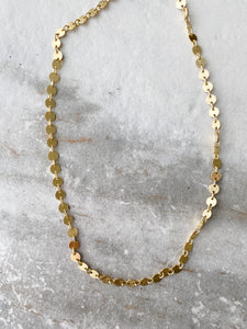 Olive Gold Circle Choker