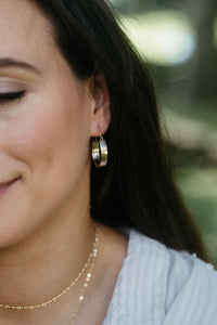 Calla Gold Hammered Hoops
