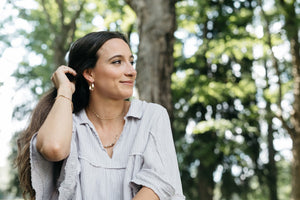 Calla Gold Hammered Hoops