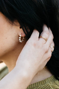 Esme Oval Hammered Statement Rings