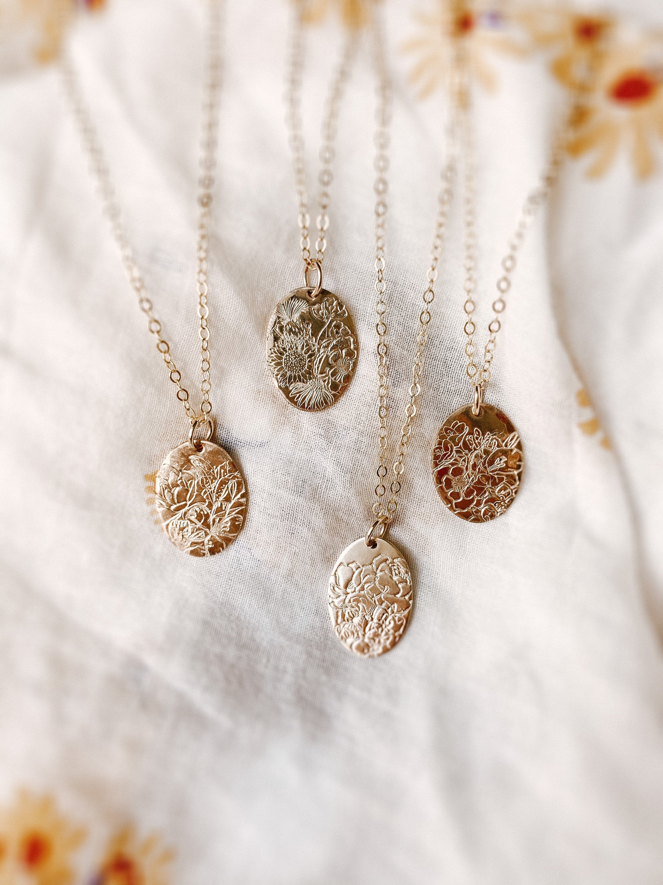 Initial Charm - Memorial Jewelry | laurelbox H / Gold
