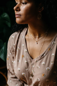 Lyra Gemstone Pendant Necklace|