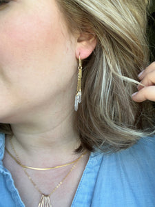 Fiona Quartz Dangle Threader Earrings