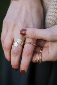 Jules Wrapped Cuff Ring, Gold Statement Ring, Gold Cigar Ring, Hammered Gold Ring